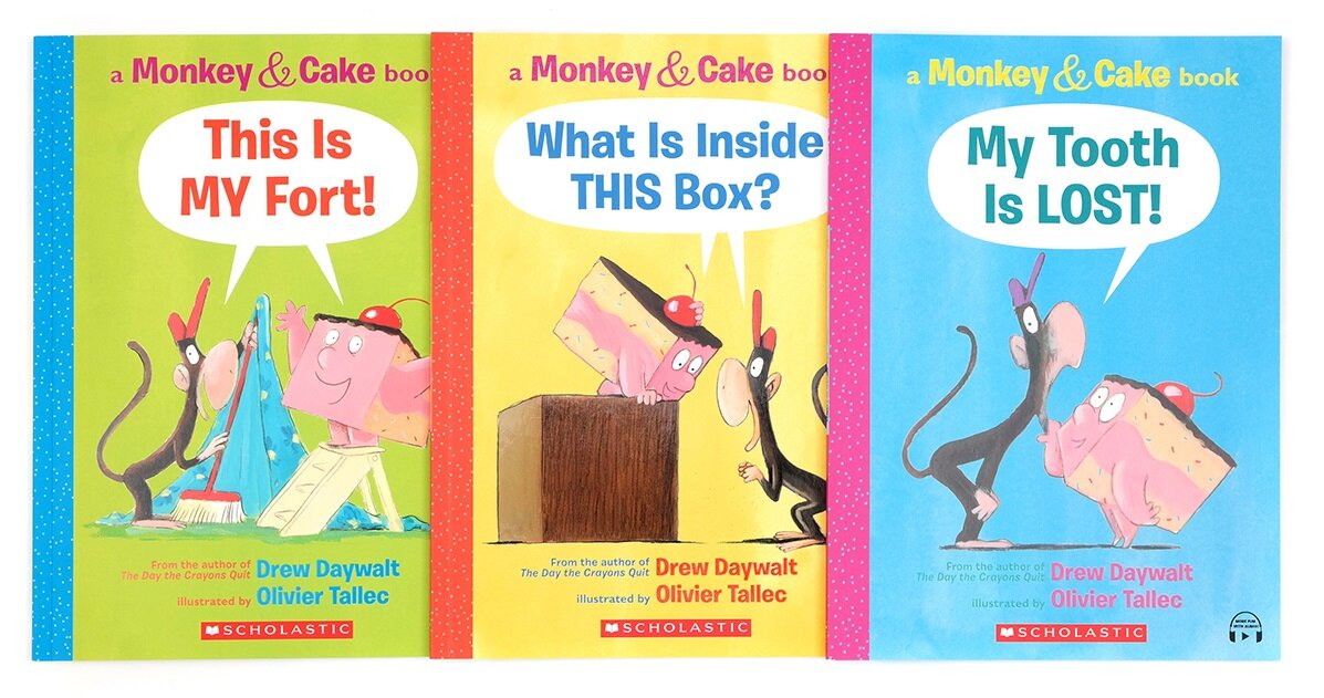Monkey And Cake 페이퍼백 3종 세트 (Paperback 3권 + StoryPlus QR 포함, 컬러판)