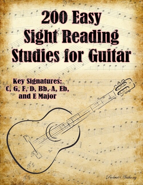 200 Easy Sight Reading Studies for Guitar (Paperback)