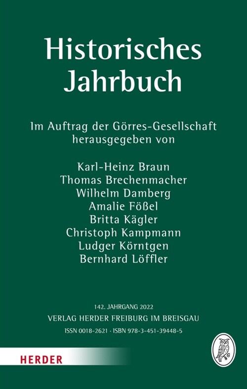 Historisches Jahrbuch (Paperback)