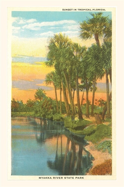 Vintage Journal Sunset in Tropical Florida, Myakka River State Park (Paperback)