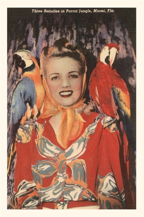 Vintage Journal Woman with Macaws, Florida (Paperback)