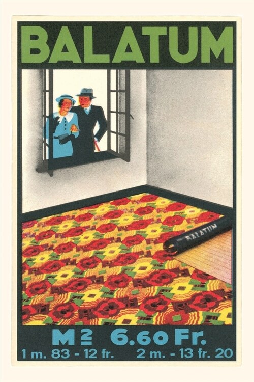 Vintage Journal Balatum Carpet Advertisement (Paperback)