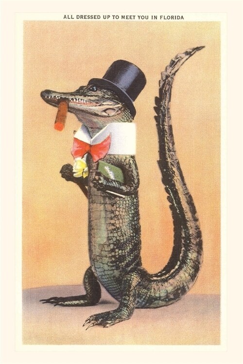 Vintage Journal Alligator in Top Hat (Paperback)