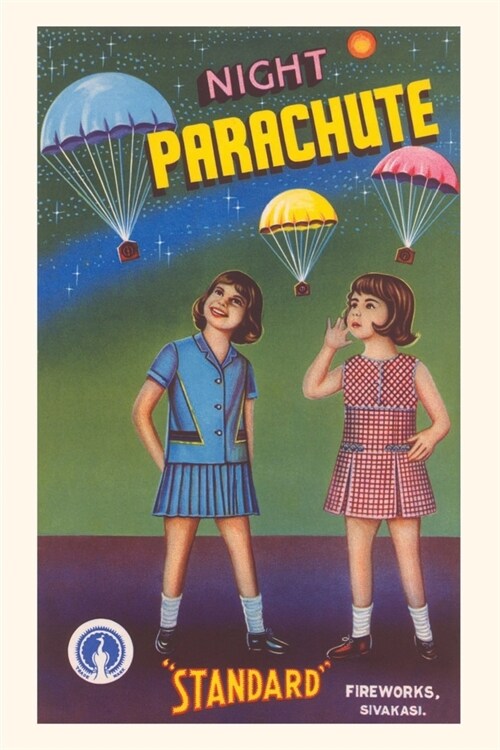 Vintage Journal Girls with Night Parachute Fireworks (Paperback)