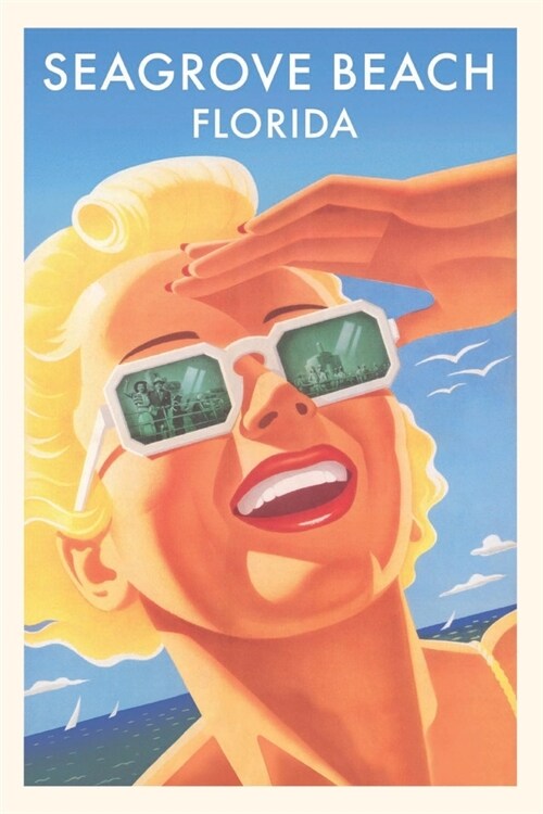 Vintage Journal Seagrove Beach, Woman in Sunglasses (Paperback)