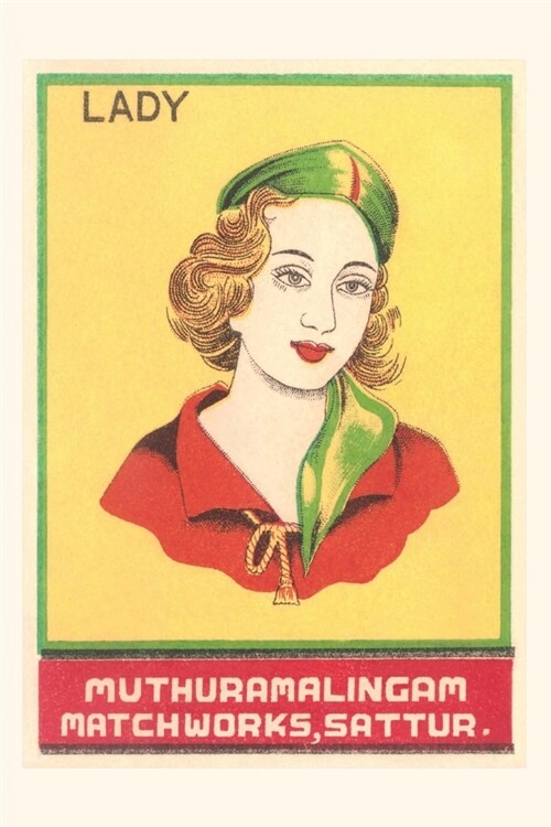 Vintage Journal Match Box Cover, Lady (Paperback)
