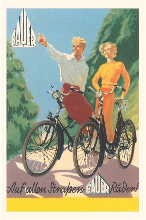 Vintage Journal Bicycling German Couple (Paperback)