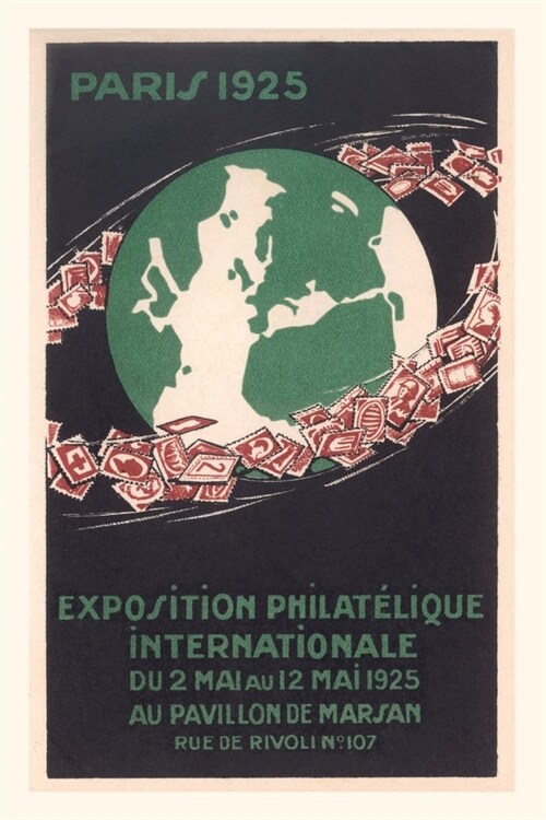 Vintage Journal Paris Stamp Expo Poster (Paperback)