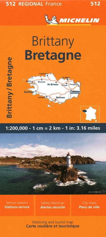 France: Brittany Map 512 (Folded)