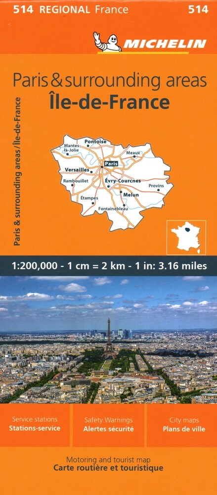 France: Paris and Surrounding Areas Map 514 (Folded)