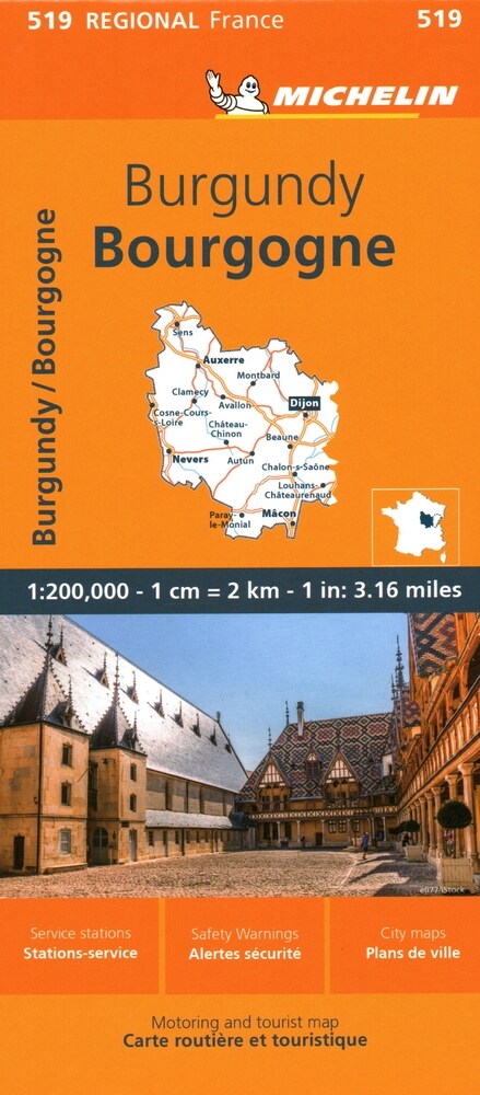 France: Burgundy Map 519 (Folded)