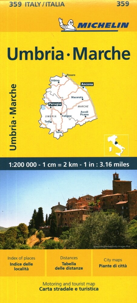 Italy: Umbria, Marche Map 359 (Folded)