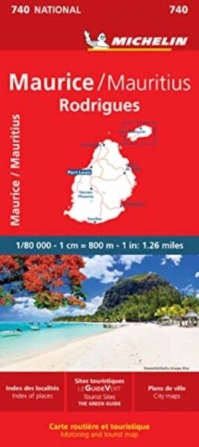 Mauritius Rodrigues Map 740 (Folded)