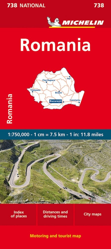 Michelin Romania Map 738 (Folded, 6)