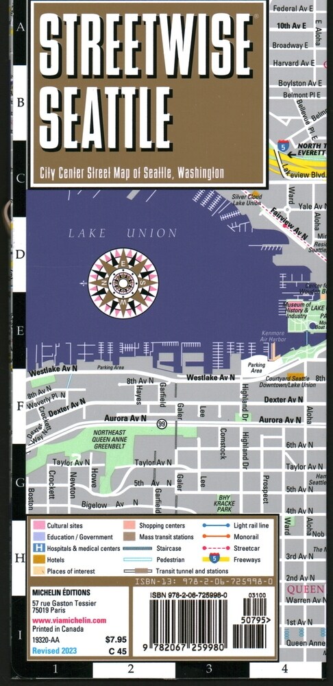Streetwise Seattle Map: Laminated City Center Street Map of Seattle, Washington (Folded)