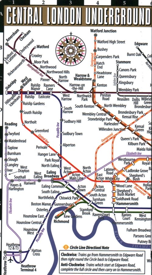 Streetwise London Underground Map: Laminated Map of the London Underground, England (Folded)