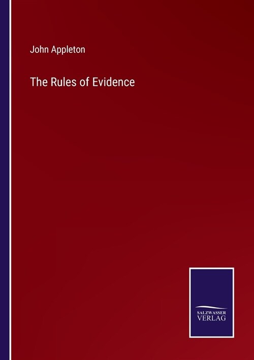 The Rules of Evidence (Paperback)