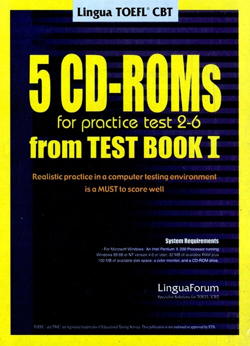 LinguaForum TOEFL CBT : 5 CD-ROMs from Test Book 1