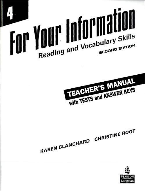 For Your Information 4 : Teachers Manual (2nd, Paperback)