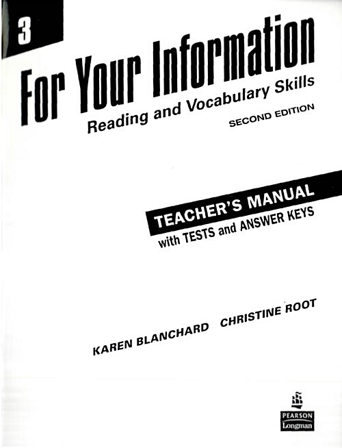 For Your Information 3 : Teachers Manual (2nd, Paperback)