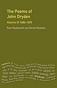 The Poems of John Dryden: Volume Three : 1686-1696 (Hardcover)