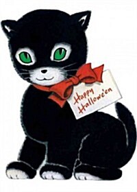 Happy Halloween Black Cat Halloween Greeting Card [With Envelope] (Loose Leaf)