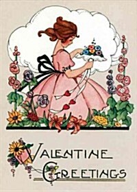Little Girl with Lacy Bouquet Valentines Greeting Card [With Envelope] (Loose Leaf)