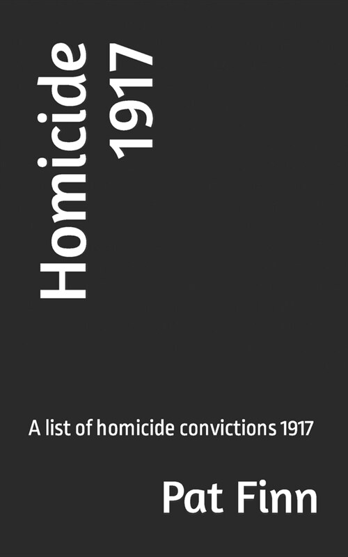 Homicide 1917 (Paperback)