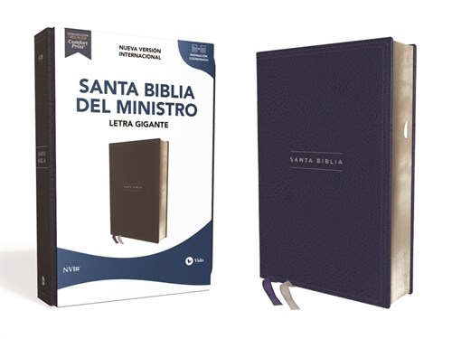 Nvi, Santa Biblia del Ministro, Texto Revisado 2022, Leathersoft, Azul Marino, Con ?dice, Palabras de Jes? En Rojo (Imitation Leather)