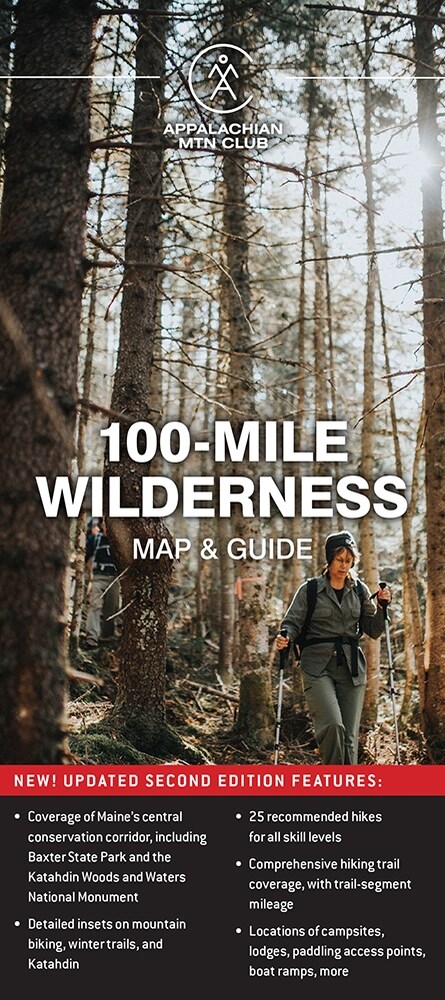 100-Mile Wilderness Map & Guide (Folded, 2)