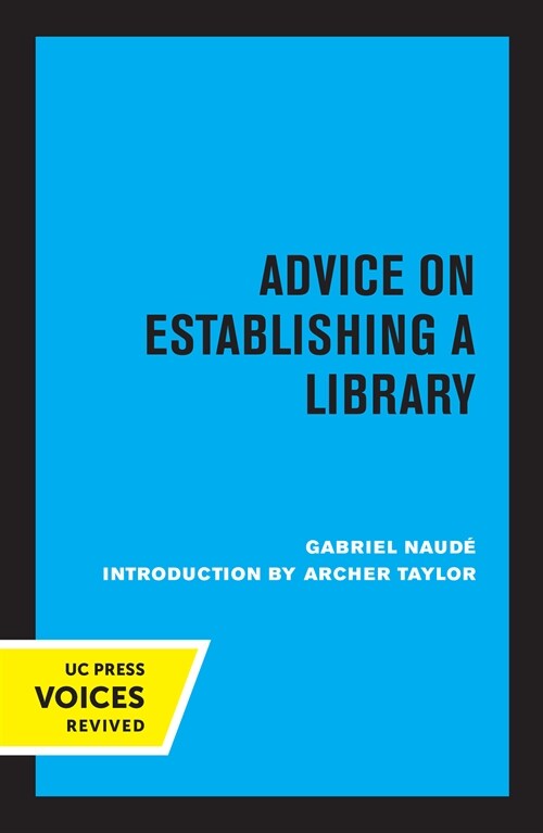Advice on Establishing a Library (Paperback, 1st)