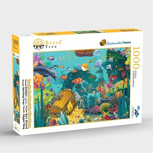 Brain Tree - Underwater Treasure 1000 Piece Puzzle for Adults: With Droplet Technology for Anti Glare & Soft Touch (Other)