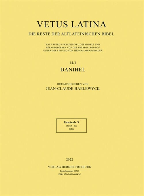 Danihel: Fascicule 5: 8,8 - Fin, Index (Paperback)