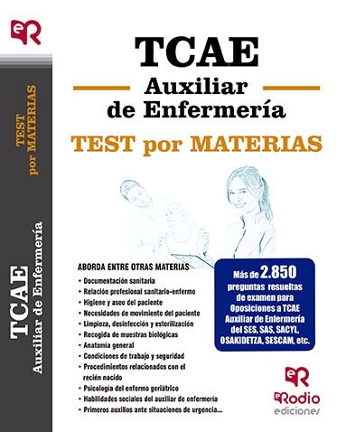 TCAE. AUXILIAR DE ENFERMERIA. TEST POR MATERIAS (Book)