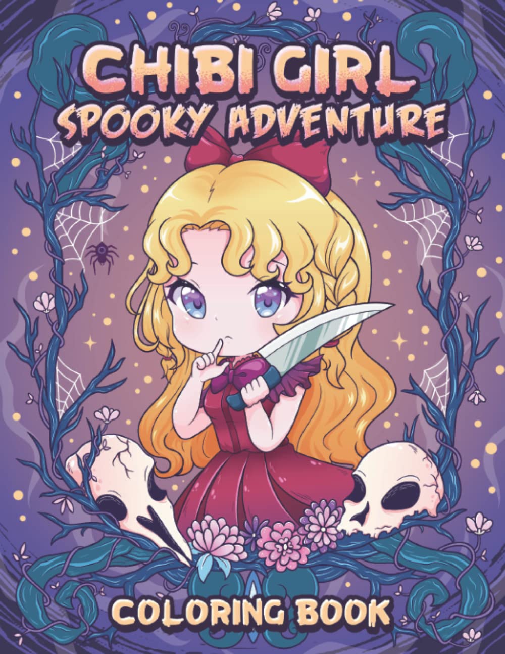 Chibi Girl Spooky Adventure Coloring Book: A Creepy Kawaii Coloring Book of Cute Chibi Girl with Horror Characters (Paperback)