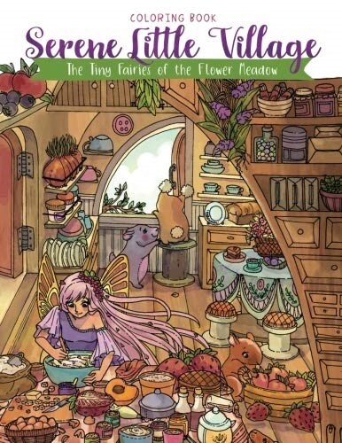 Serene Little Village - Coloring Book (Paperback)