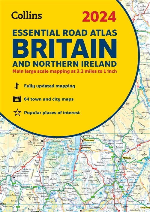 2024 Collins Essential Road Atlas Britain and Northern Ireland : A4 Spiral (Spiral Bound, New ed)