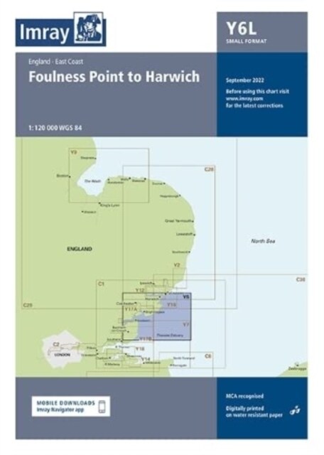 Imray Chart Y6 Laminated : Suffolk and Essex Coasts (Sheet Map, flat, New ed)