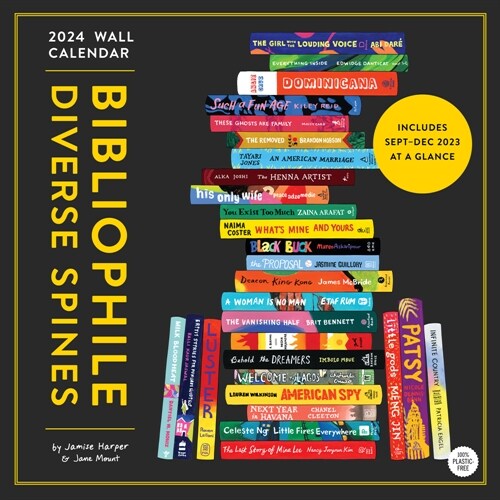 Bibliophile Diverse Spines 2024 Wall Calendar (Wall)