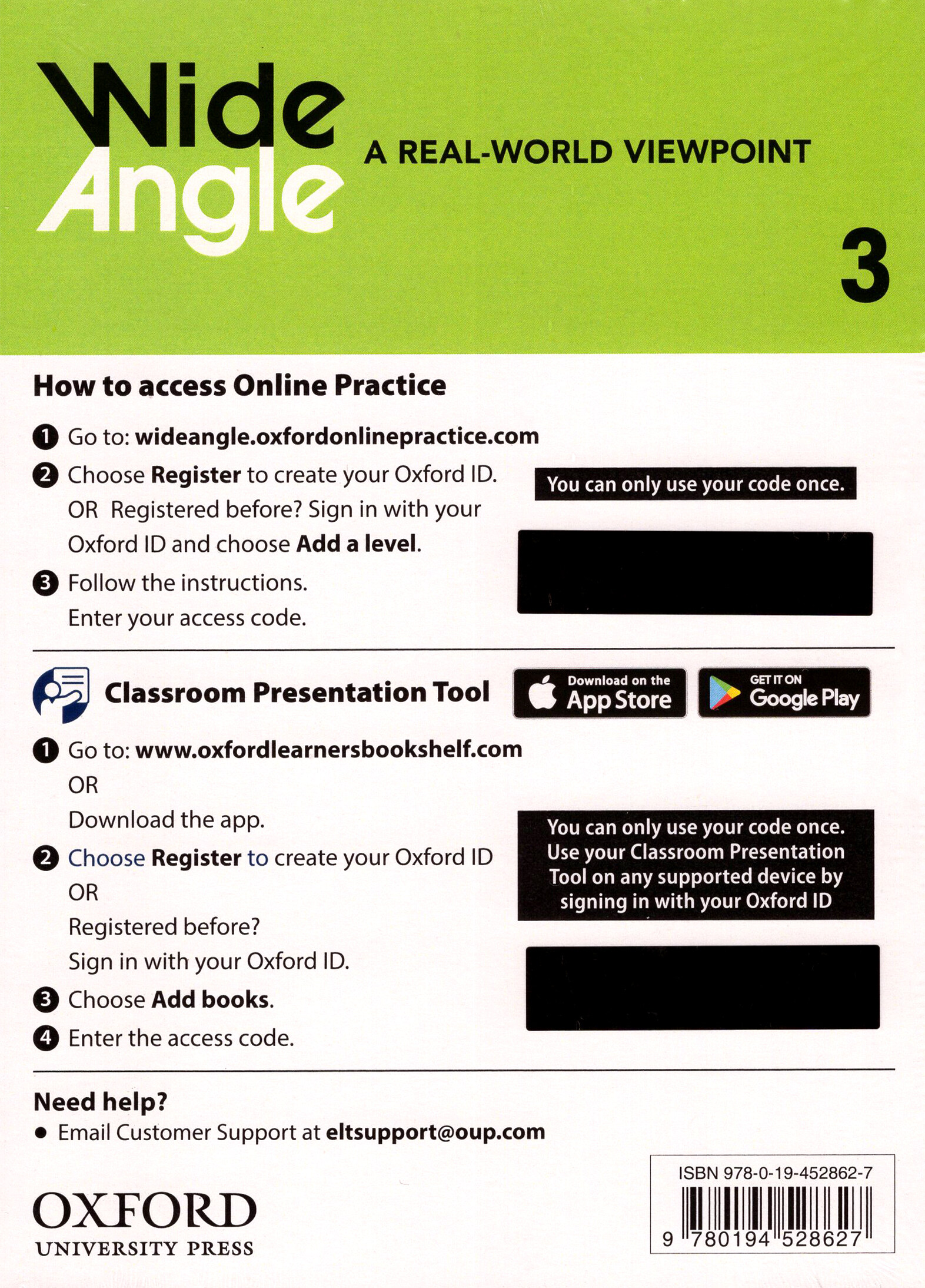 Wide Angle 3 : Teachers Resource Center Access Card