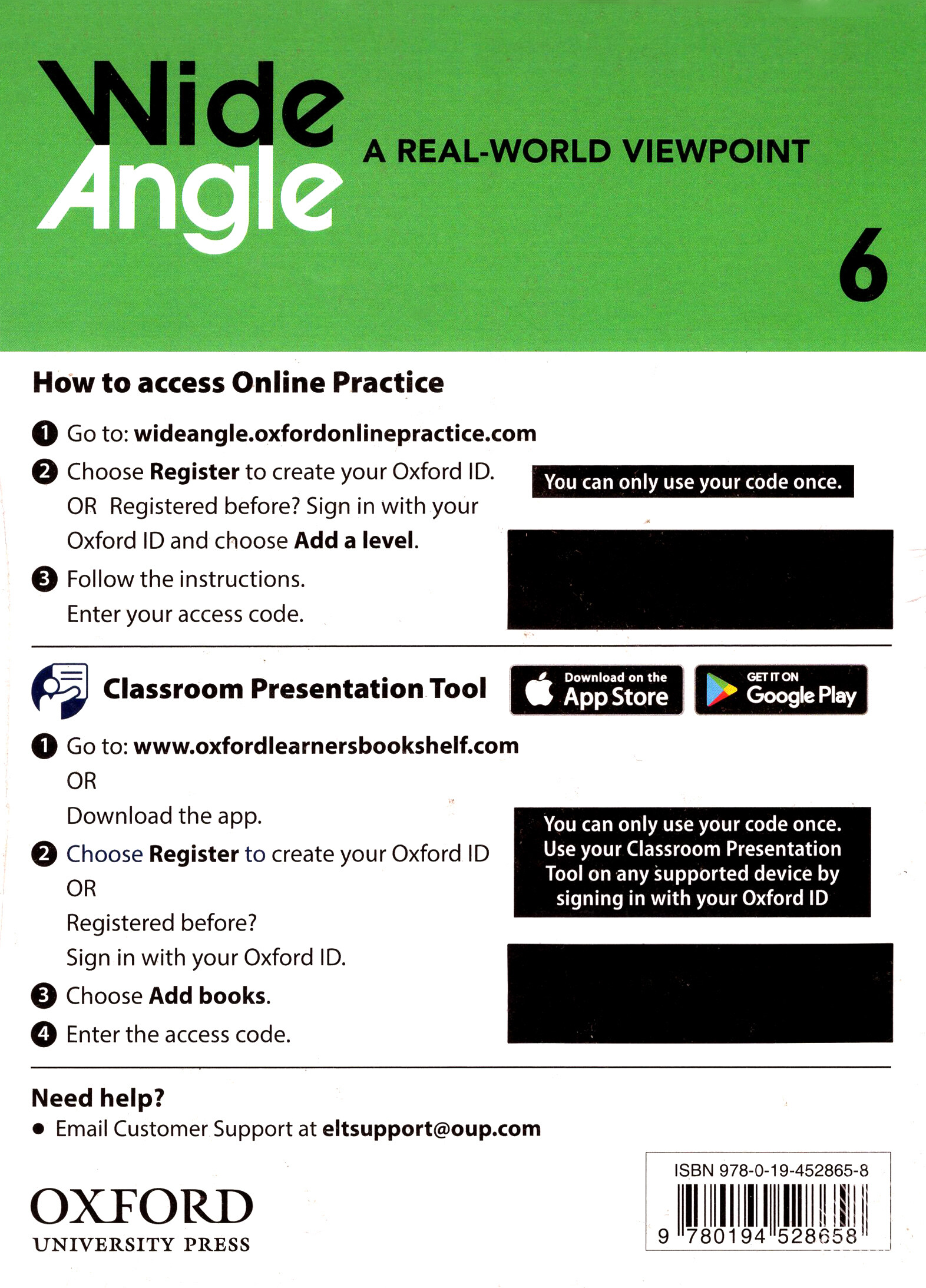 Wide Angle 6 : Teachers Resource Center Access Card