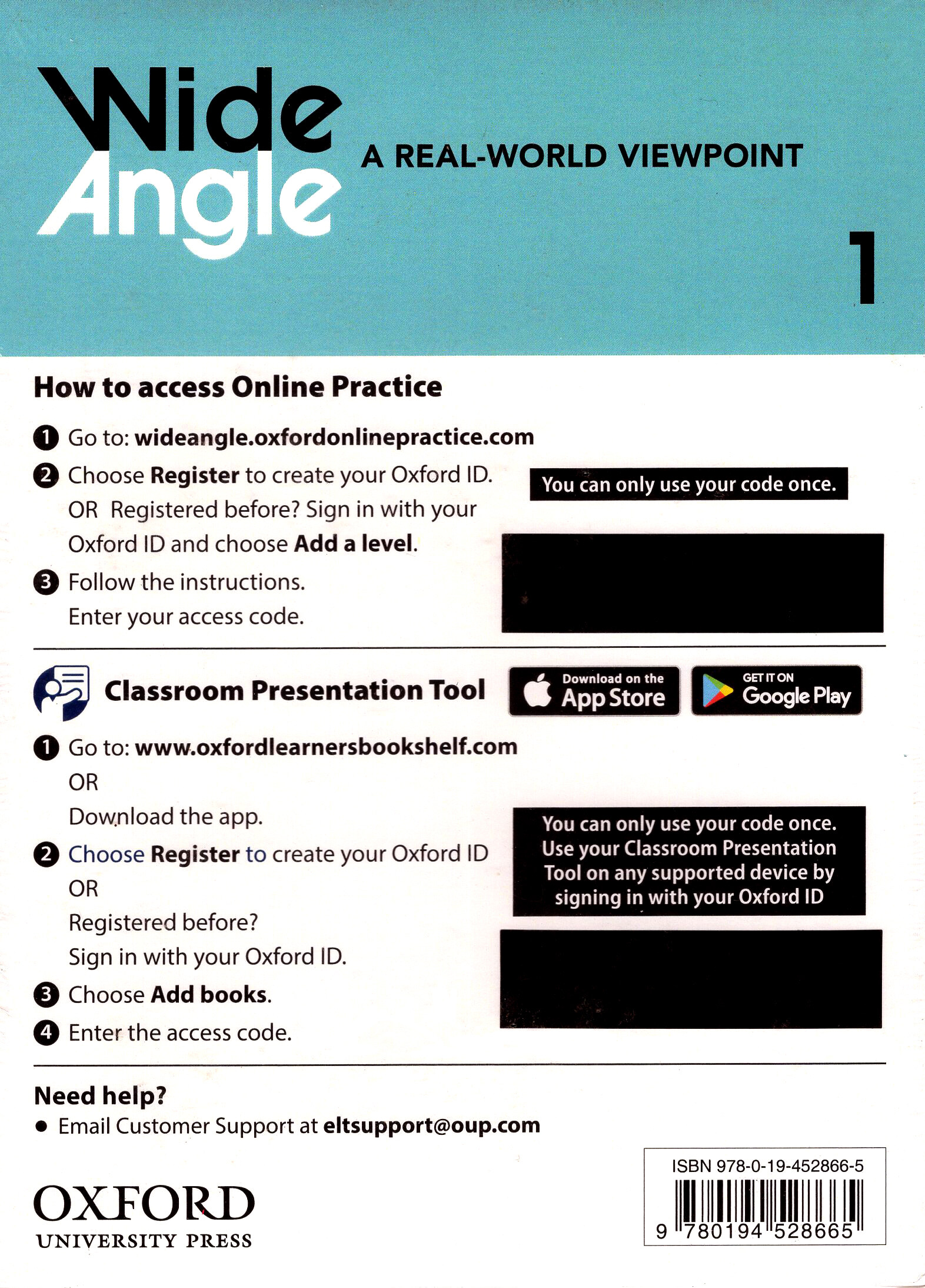 Wide Angle 1 : Teachers Resource Center Access Card