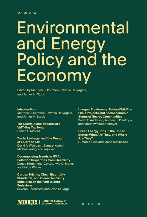 Environmental and Energy Policy and the Economy: Volume 4 Volume 4 (Paperback)