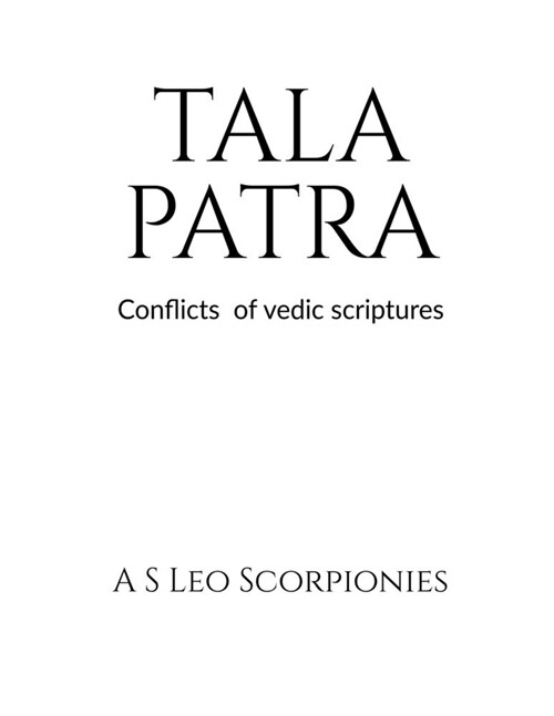 Tala Patra - Conflict of Vedic Scriptures (Paperback)