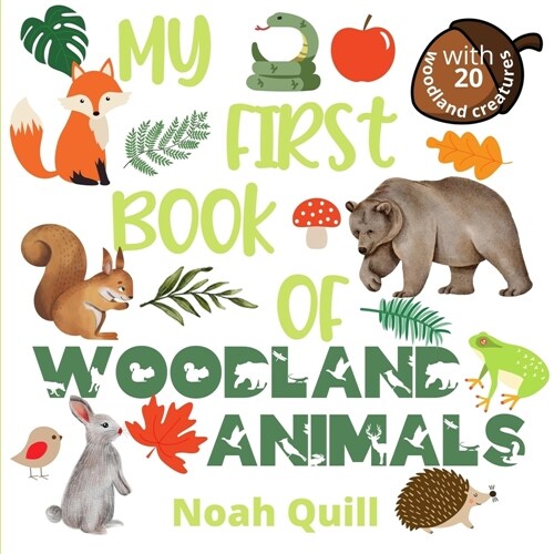 My first book of woodland animals: Colorful picture book introduction to natures life in the woods for kids ages 2-5. Try to guess the 20 woodland an (Paperback)