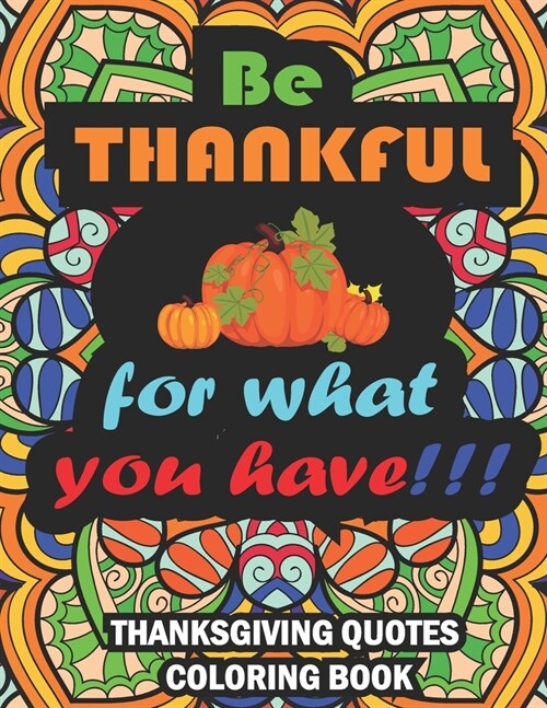 Thanksgiving Quotes Coloring Book (Paperback)