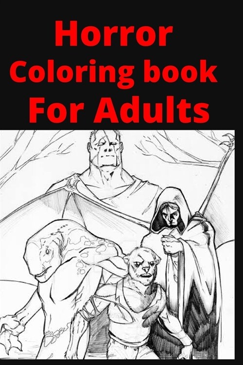 Horror Coloring book For Adults (Paperback)