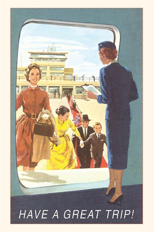 Vintage Journal Boarding The Plane Travel Poster (Paperback)