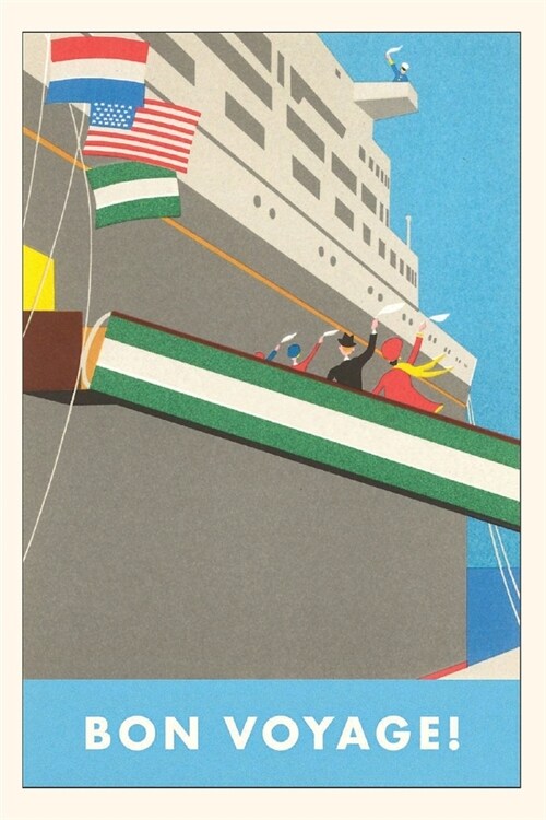 Vintage Journal Boarding the Cruise Travel Poster (Paperback)
