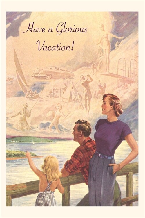Vintage Journal Family looking at the Sea Postcard (Paperback)